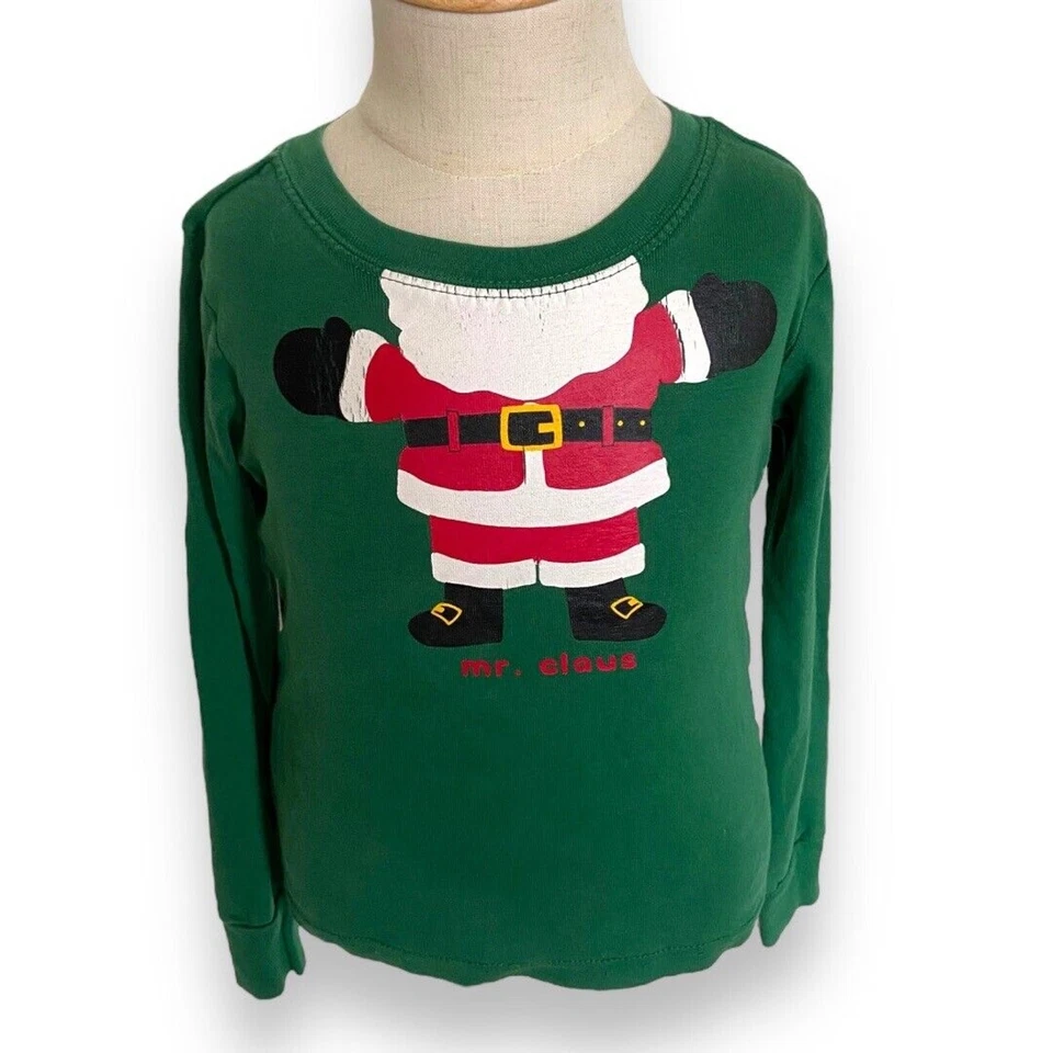 Pijama Gymboree Meninos Tamanho 5 Verde Branco Mr. Claus Papai Noel Listrado Gymmies Macio - Imagem 2 de 4