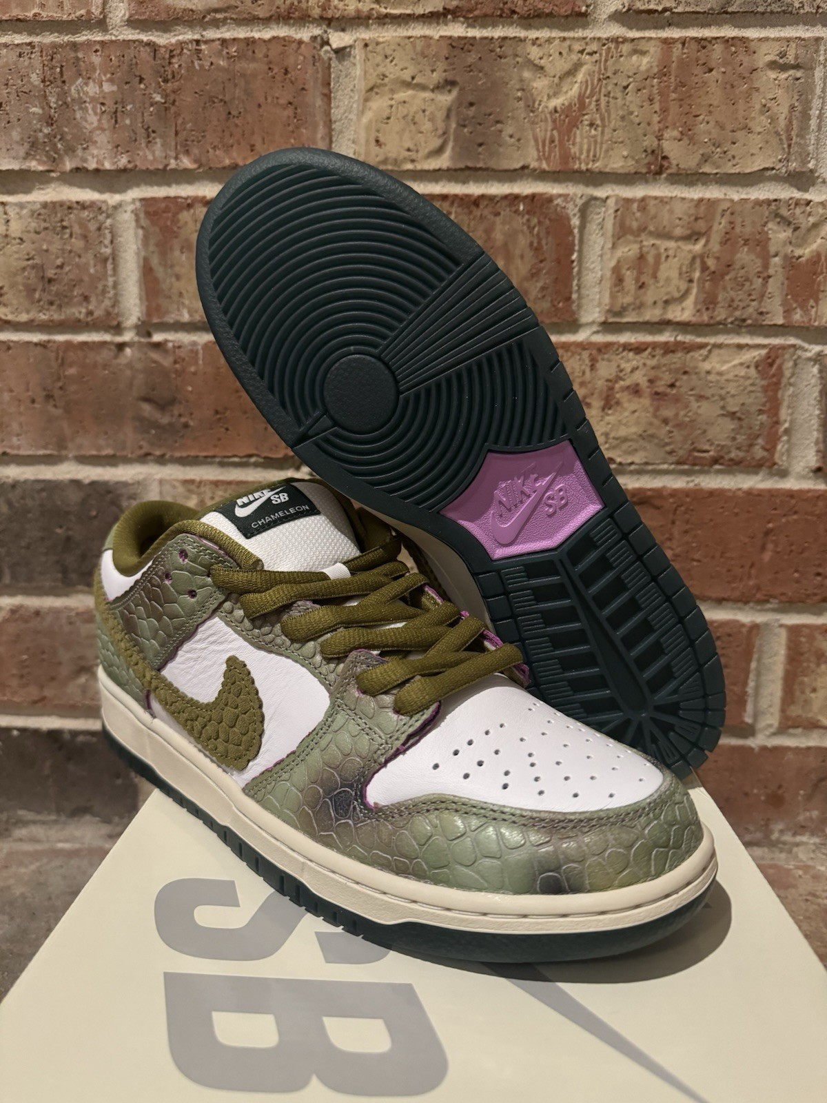 New 10 Nike SB Dunk Low Chameleon Alexis Sabine Oil Green Moss HJ3386-300 Men