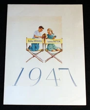 Walt Disney 1946 Studio Staff Vintage Christmas Card Song of the South Calendar