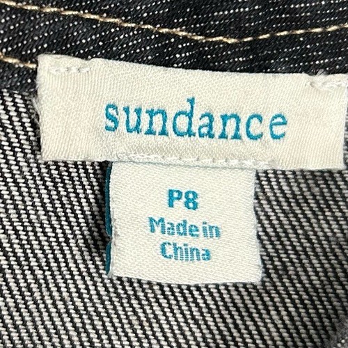 Sundance Poppy Denim Midi Dress Women’s Size 8 Petite Belted A-Line Pockets Boho - Picture 6 of 7