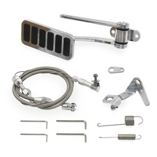 Universal Street Hot Rod Aluminum Gas Pedal 24 Ss Throttle Cable Spring Set
