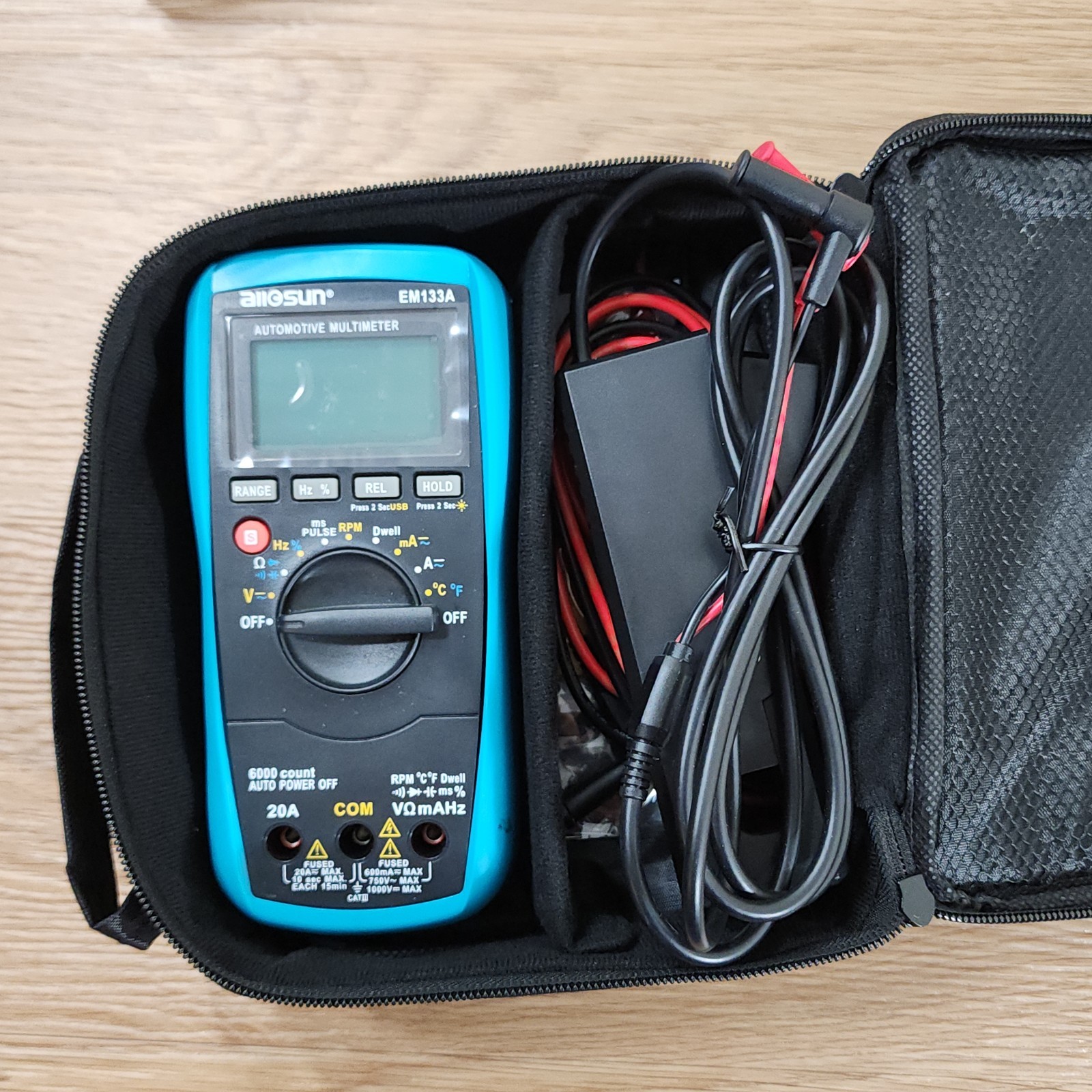 Allsun Automotive Dwell Meter Digital Multimeter Autoranging TRMS 5999 Counts AC