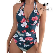 B2Prity High Neck Tummy Control one Piece Swimsuit Size L