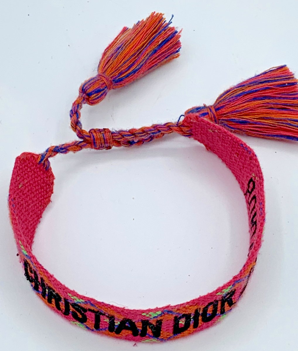 Vintage Christian Dior Woven Cotton J'Adior Adjustable Friendship