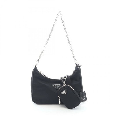 Prada Re-Edition 2005 Re-Nylon 2Way Shoulder Bag Black Nylon Used