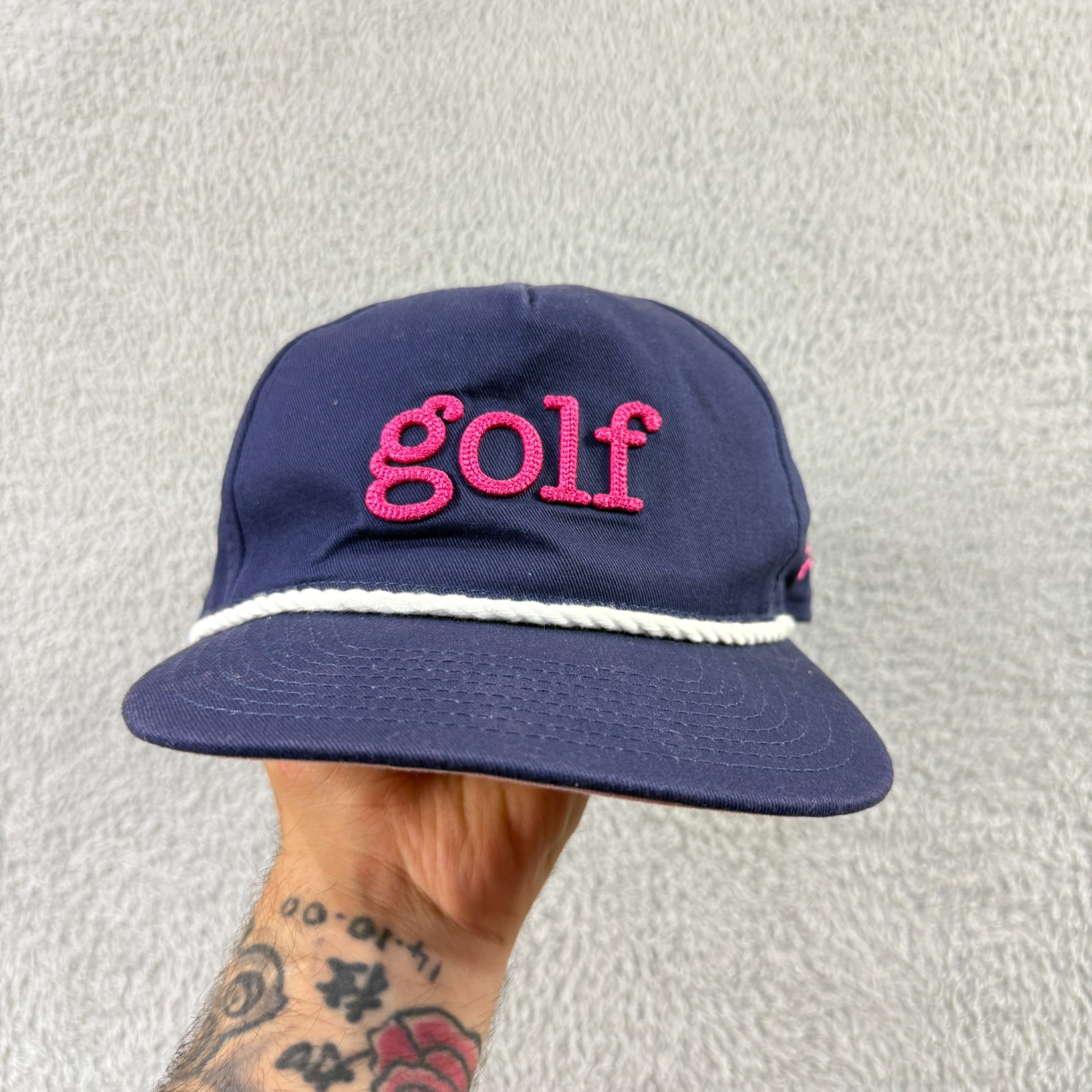 Vintage Golf Wang x New Era Tyler Creator Navy Pink Rope Adjustable Snapback Cap