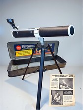 Gilbert Reflecting Telescope 80 Power w/ Steel Tripod & Travel Case