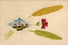 Ak Kirche, Wohnhaus, Ähren, Kitsch - 4968370