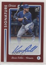 2017 Panini Chronicles Donruss Signature Series Red 16/49 Kevin Pillar Auto 2t7