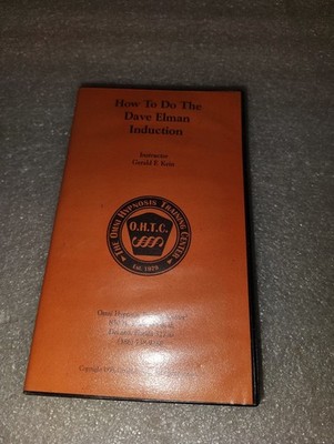 How To Do The Dave Elman Induction VHS 1993 Hypnosis Training OHTC