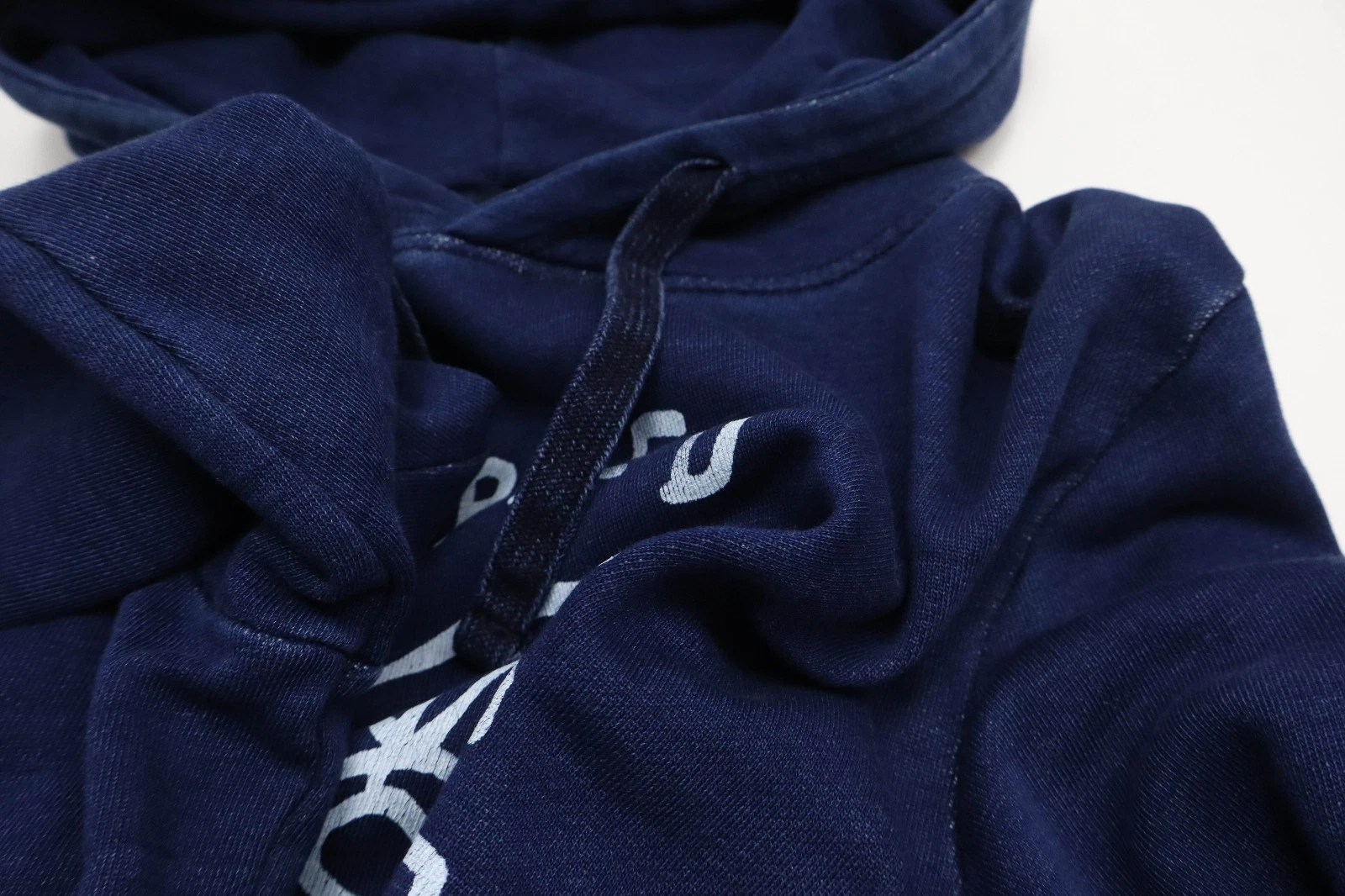 DEUS Speedster Indigo Hoodie Men's MEDIUM Kangaroo Pocket Pullover image 9