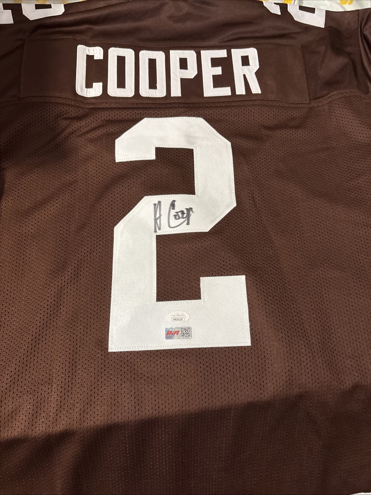 Amari Cooper Autographed Signed Cleveland Browns Auto Jersey Home Brown Beckett COA 