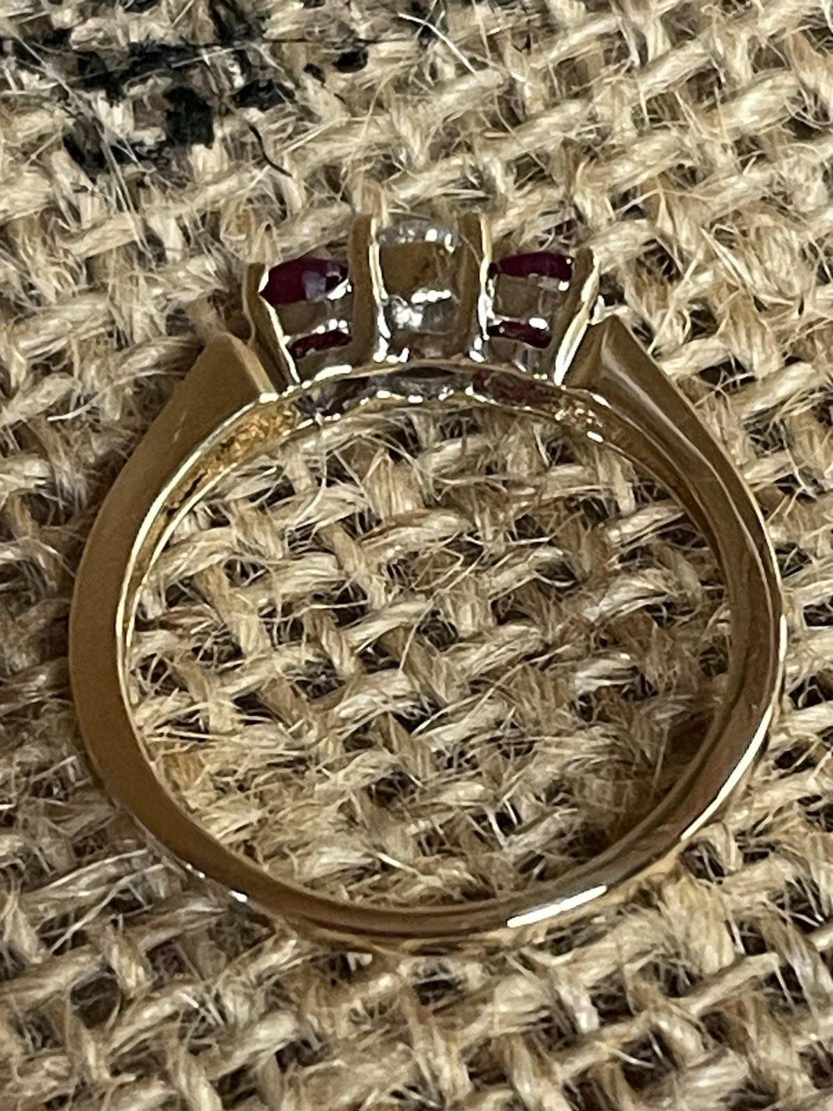 Three Stone Ruby and Diamond Engagement Ring In 1… - image 5