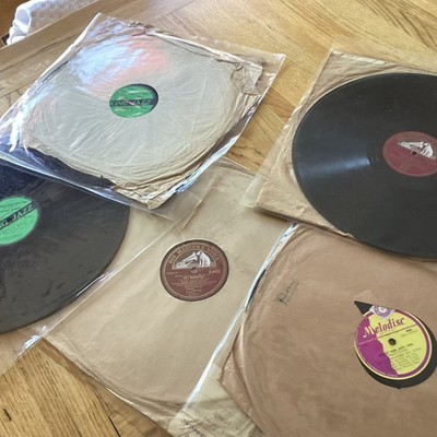 Job Lot / Bundle Of 5 x 12inch Gramophone Records 78 Rpm Shellac