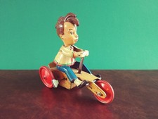 VEB 507 Heini Tin Wind-up Boy on Scooter Tinplate Trike