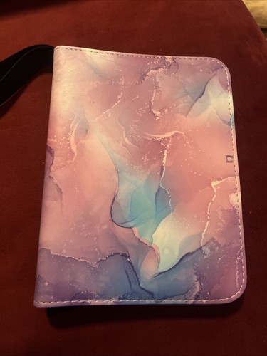 Pink Purple Blue Small Trading Card Binder 4-pocket 400 Cards With Wrist strap