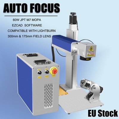 AUTO FOCUS 60W JPT M7 Mopa Fiber Laser Color Marking Engraver Machine 【AT EU】