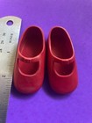 Vintage Ideal Red Mary Jane Doll Shoes 3.5"Long — photo 1