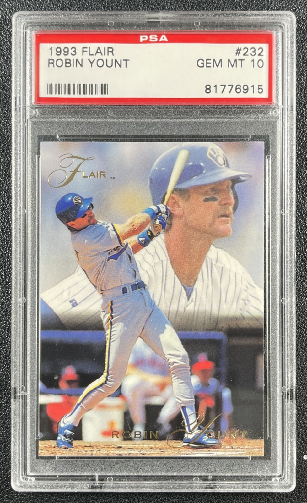 ROBIN YOUNT PSA 10 1993 FLEER FLAIR BASEBALL #232 BREWERS 6915