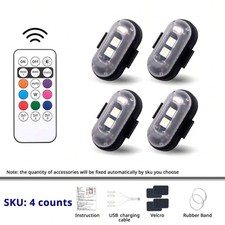 Rgb Portable Strobe Light With Remote 8 Colors 10 Modes Usb Rechargeable 