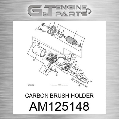 AM125148 CARBON BRUSH HOLDER fits JOHN DEERE (New OEM)