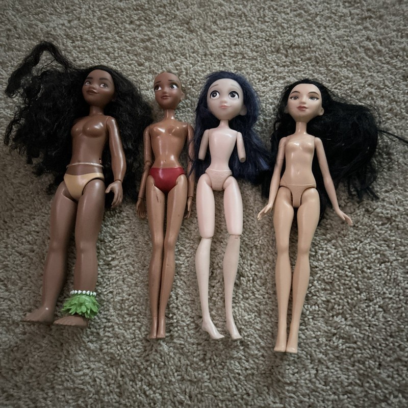 Elena of Avalor Disney Princess Doll (No Clothes) Moana Mulan Violet LOT