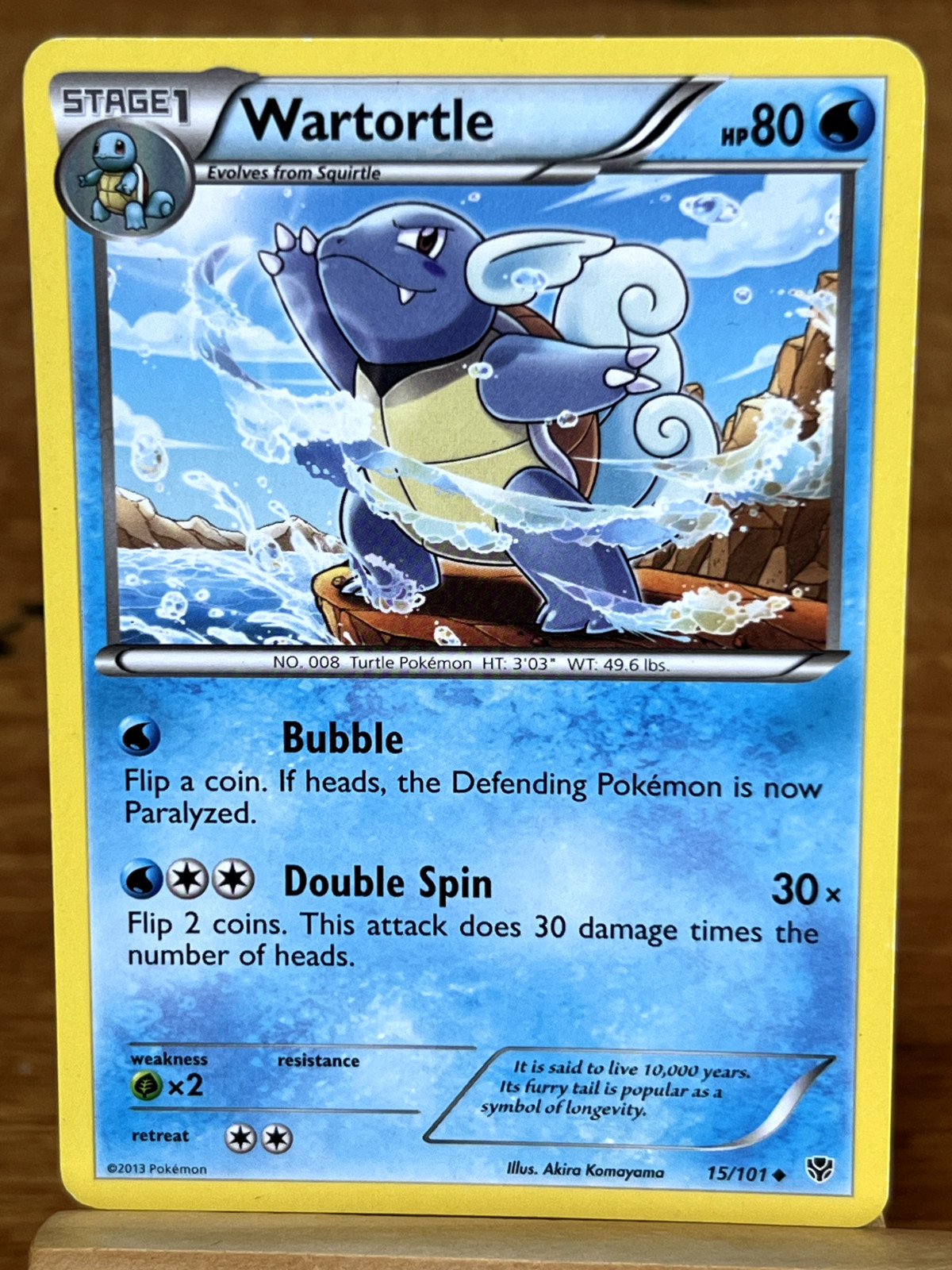 Pokémon TCG Wartortle 15/101 Plasma Blast Uncommon LP 