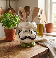 Keramik Utensilien Topf signiert Francesco Guarino - Italienischer Kochkopf Vintage