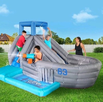 Hasbro Super Soaker Mega Battle Carrier Bounce House Inflatable Aircraft Carrier