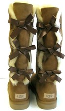 UGG BAILEY BOW II WOMEN TALL BOOTS SUEDE CHESTNUT US 7 /UK 5 /EU 38 /JP 24
