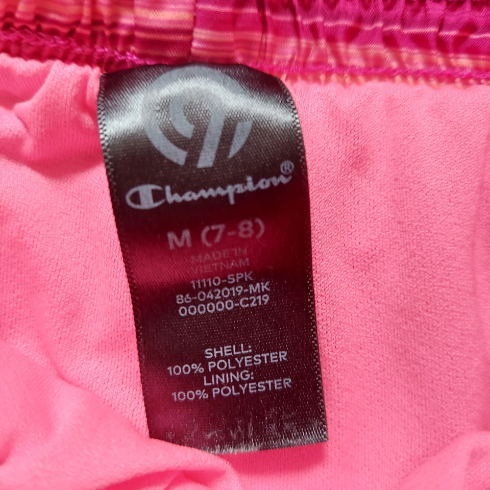Champion Girls Youth Size Pink Running Shorts Medium 7 / 8 - Image 2 of 4