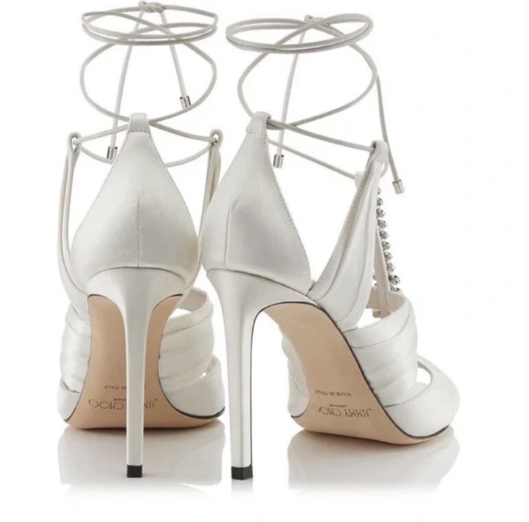 JIMMY CHOO ハイヒール 35 ホワイト/スネークスキン JIMMY CHOO ハイヒール 35 ホワイト/スネークスキン
