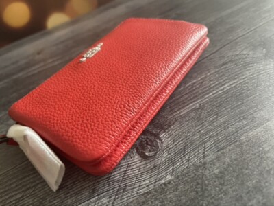 BN Coach Double Corner Zip Wristlet wallet leather Pick Colors | eBay