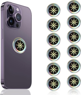 12 Stück EMF Strahlenschutz Handy Aufkleber,2.9Cm Abschirmung Sticker Silber