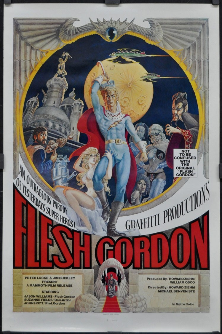 Flesh Gordon 1974 ORIG 27X41 ROLLED MOVIE POSTER JASON WILLIAMS