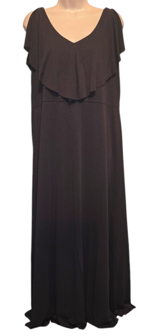 Soft Surroundings Lined Solid Black Stretchy Long… - image 1