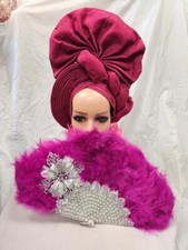 Nigeria African Bridal Feather Hand Fan