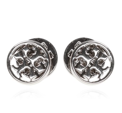 TORY BURCH MILLER MONOGRAM LOGO STUD EARRINGS DAMEN OHRRINGE 11165518022