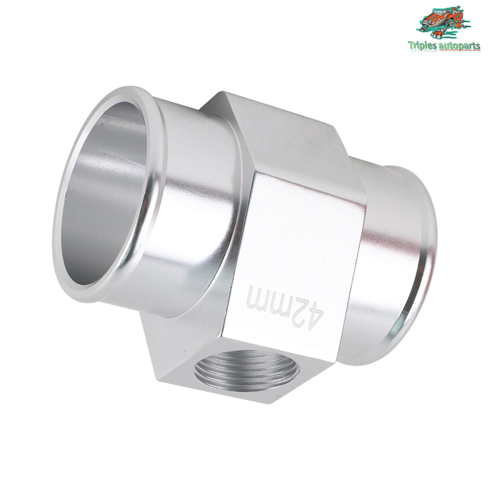 New Joint Pipe Radiator Hose Adapter 42mm For Water Temp Gauge Sensor 1