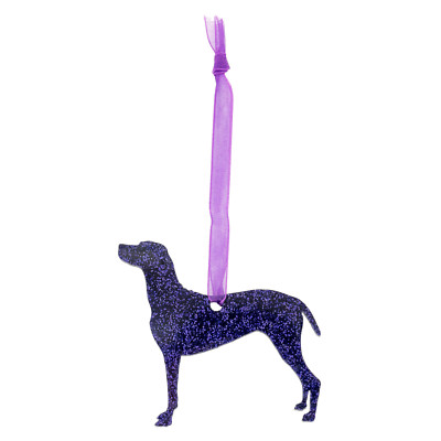 Ungarischer Hund Vizsla Glitzer Weihnachtsdeko - 11 Farben zur Auswahl.
