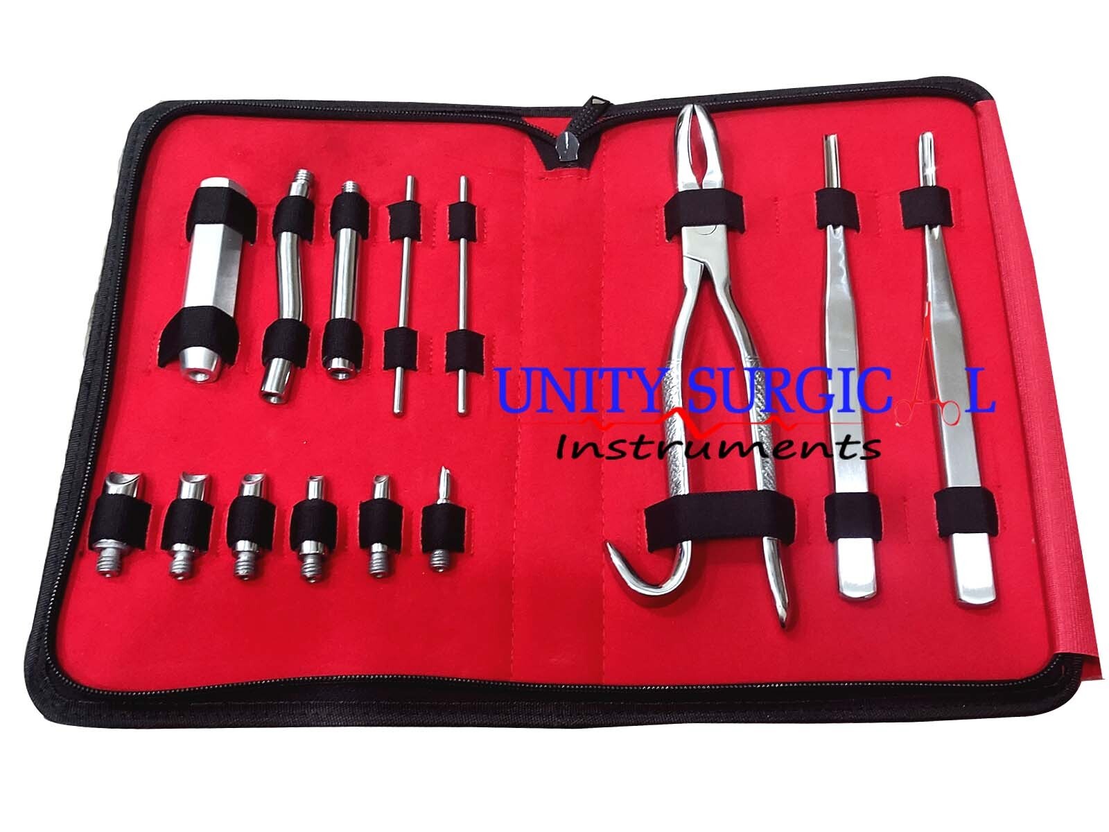 Dental Burgess Wolf Tooth Extractor Large 14 Pcs Stainless Steel Set