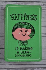Vintage Playing Cards Whitman Happiness is Making a Slam Doubled