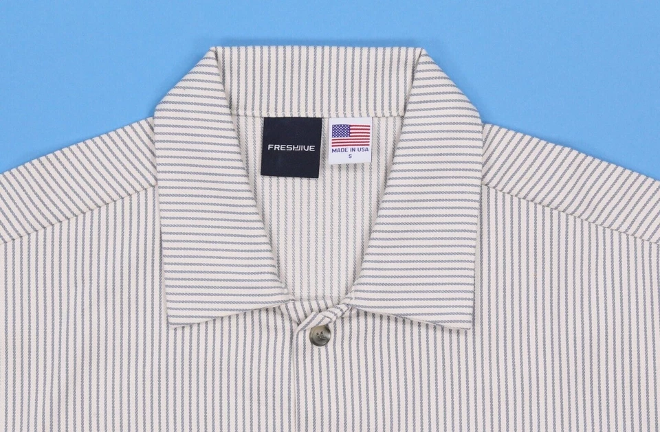 Camisa FreshJive manga curta algodão para cima algodão pesado P - Imagem 3 de 4