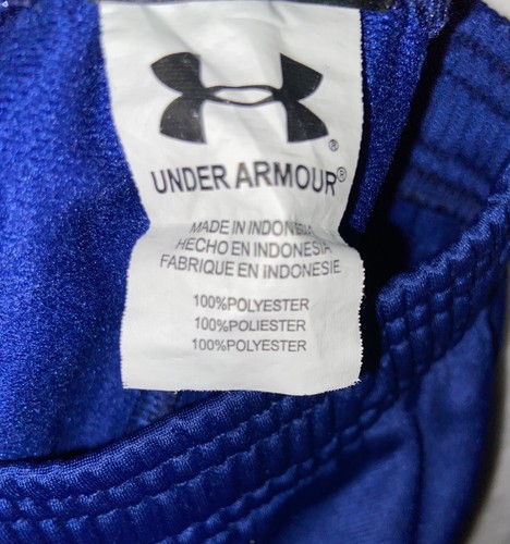 Under Armour Joggers Youth Size 5 Blue Neon Green Sweat Pants Lounge Sports - Picture 7 of 7
