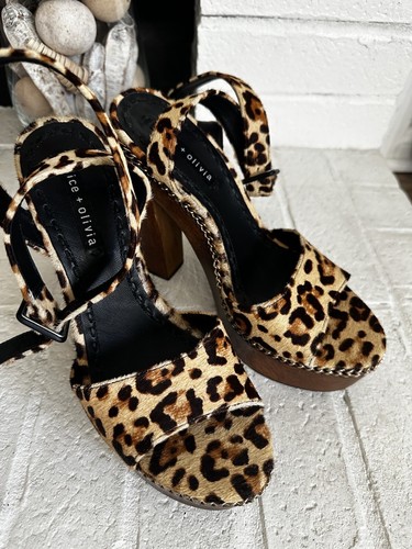 Alice + Olivia Faira Leopard Block Heels. Size 9. Retail- $650 - Picture 4 of 11