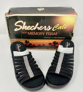 skechers cali women's rumblers hot shot wedge sandal