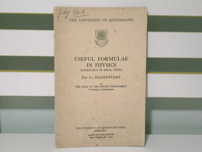 Useful Formulae in Physics Expressed in MKSA Units Part I Elementary! 1961 PB