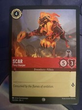 Disney Lorcana TCG First Chapter Non-Foil Scar Fiery Usurper 122/204