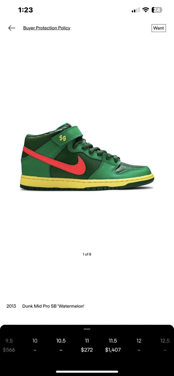 Size Nike SB Dunk Mid Pro Watermelon