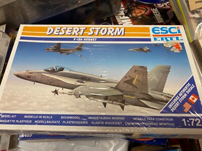 Vintage rare Escort/ERTL, F-18A Hornet Airplane, Parts, Model Scale ￼ 1/72